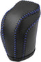 Gear Shift Head Knob Cover Transmission Lever Trim for Toyota RAV4 2013 2014 2015 2016 Faux Leather Black Blue Stitches...