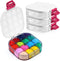 Yeaqee 4 Pcs Airtight Paint Storage Palette Box 16 Wells Stay Wet 4.4x3.5x1 in Small Paint Palette with Lid Acrylic Oil Paint Storage Container Tr...