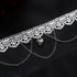Gothic White Lace Sexy Choker Necklace Heart Butterfly Pendant Tassel Collar Neck Chain Bridal Wedding Jewelry for Women Girls...
