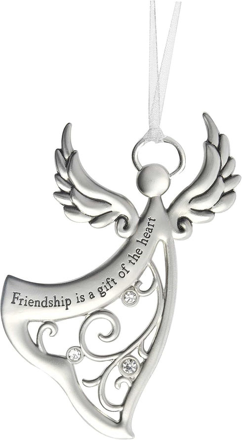 Ganz Angels By Your Side Ornament - Friendship is a gift of the heart,Silver / Black...