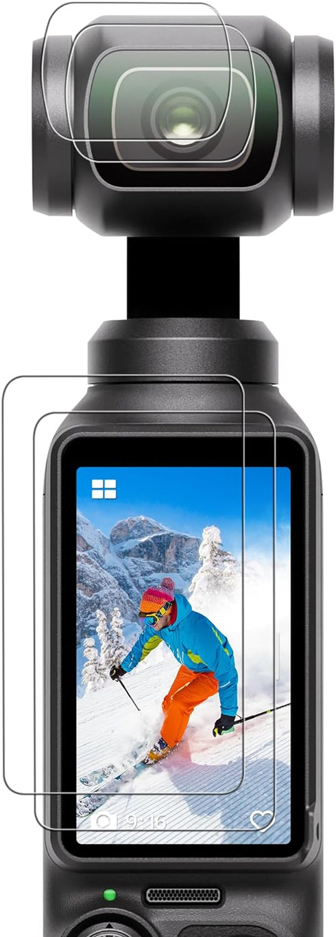 CYNOVA DJI Osmo Pocket 3 Screen Protector, Osmo Pocket 3 Lens Protector for DJI Osmo Pocket 3 Accessories with Tempered Glass LCD Display Film, Ul...