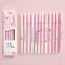 PEXIZUAN 12 kawaii erasable gel pens 0.5 mm blue ink pens cute school writing stationery gifts (12 pcs)(Pink)...