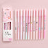 PEXIZUAN 12 kawaii erasable gel pens 0.5 mm blue ink pens cute school writing stationery gifts (12 pcs)(Pink)...