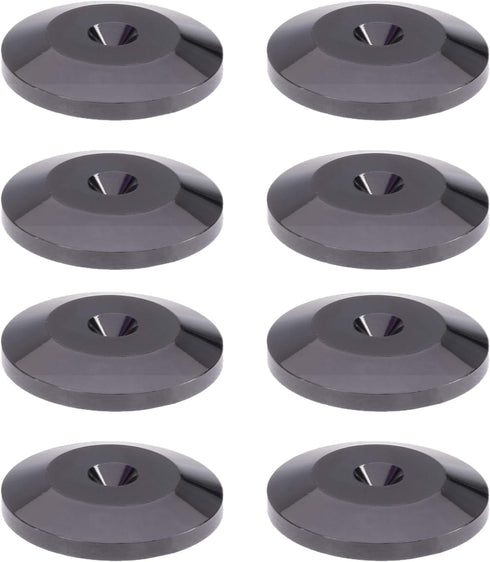 8 Pack of Black 24K Nickel Plated Speaker Spikes Pads Mats 5x25mm Isolation Stand Foot Cone Base...