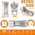 12MM (3/8"DR) Diesel Injector Fuel Line Socket Set Difficult Access Flare Nut Wrench Spanner for Wired Temperature Sensors, Thermo Switches, ABS T...