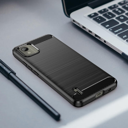 for Nokia C110 Phone case, Shockproof, Scratch Resistant Carbon Fiber Jacket, Soft TPU,for for Nokia C110 case (Black)...