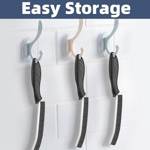 Hard Bristle Crevice Cleaning Brush - Home Cleaning Tools, Multi-Purpose Crevice Supplies for Kitchen, Bathroom, Toilet, Window, Vehicle, Faucets,...