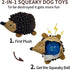 Plush Hedgehog Dog Toys 3 PCS - Squeaky Stuffless Hedgehog for Small and Medium Dogs - Keep Your Puppy Busy with Multi-Colored Interactive Pet Toy...