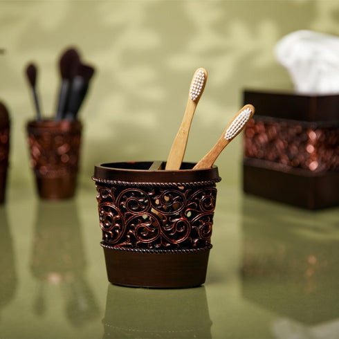 Essentra Home Bronze Toothbrush Holder Stand for Vanity Countertops...