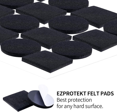 Felt Furniture Pads for Hardwoods Floors, 259 PCS Self Adhesive Felt Pads for Chairs, Cuttable Anti-Scratch Felt Furniture Feet Leg Floor Protecto...