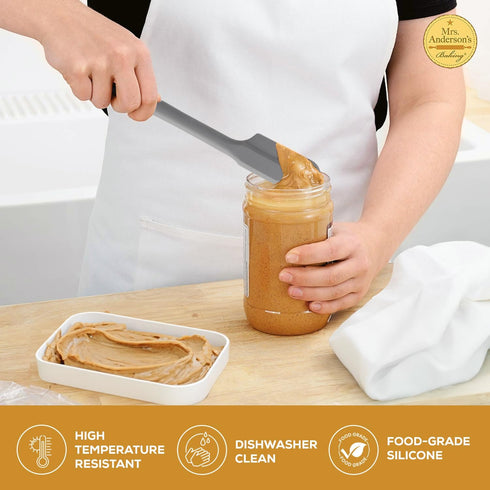 Mrs. Anderson’s Baking Silicone Slim Spatula, Flexible and Non-Stick, Grey...