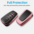 Tukellen for Toyota Key Fob Cover with Keychain,Special Soft TPU Key Case Protector Compatible with 2020-2022 Highlander Corolla Prius,2018-2024 R...