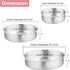 P&P CHEF Cake Pan Set of 3, 4" + 6" + 8" Round Baking Layer Tier Cake Pans Tins, Stainless Steel Bakeware for Birthday Weeding, Heavy Duty & Non T...