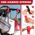 Baby Stroller Hooks Bag Hooks for Hanging Diaper Bags MultiPurpose Hooks for Grocery Shopping Bags Premium Vegan Leather Pram Straps 2 Pcs (red)...