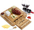 Bamboo Charcuterie Boards Cheese Board Set Premium Large Cheese Platter & Serving Tray 4 Stainless Steel Knife House Warming Gifts New Home Housew...