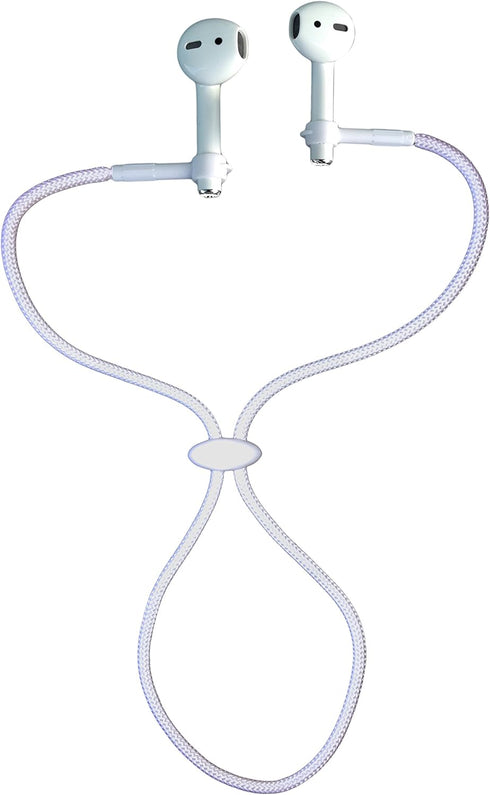 Cord - Soft 22 Inches Leash or Necklace That Holds Around Your Neck, Compatible with Many Wireless Buds, White......