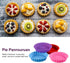 8 pcs Silicone Tart and Pie Molds, 4 Inch Fluted Mini Tart Mould Round Nonstick Quiche Pan Bakeware Mold for DIY Baking Pies/Tarts/Mousse Cakes/Sm...