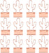 Cactus Binder Clips with Cute Rose Gold Medium Binder Clips in Acrylic Crystal Box for Office School and Home Supplies...