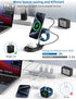 3 in 1 Wireless Charging Station for Apple MagSafe Charger, 15W Fast Magnetic Mag-Safe Charger Stand for iPhone 15 14 13 12 Series Apple Watch Air...