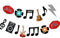 Music Themed Party Decorations Music Notes Banner 1950‘s Rock and Roll Party Decorations Retro Record Wall Hanging Garlands Guitar Cutouts for 50s...