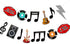 Music Themed Party Decorations Music Notes Banner 1950‘s Rock and Roll Party Decorations Retro Record Wall Hanging Garlands Guitar Cutouts for 50s...