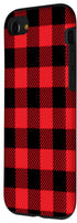 iPhone SE (2020) / 7 / 8 Red Black Buffalo Plaid Lumberjack Case...