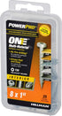Power Pro Premium One Multi-Material Pan Head Screws, Zinc Plated Steel, Fasten in Wood, Metal, Concrete, Drywall and Plastic, Silver, #8 x 1 inch...