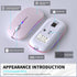 Wireless Bluetooth Mouse, Rechargeable LED Dual Mode Mouse (Bluetooth 5.2 and USB Receiver) Portable Silent Mouse,for Laptop/Desktop/Tablet(Pink)...
