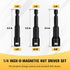 BOEN 1/4 inch Magnetic Nut Driver Set, 3 Piece Impact Drill Driver Bit Set, Size 1/4", 5/16", 3/8", Quick-Change Hex Shank SAE Nut Driver, Cr-V St...