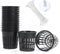 ORIMERC 15 Pack 4 inch Net Cup Pots with 15 feet Hydroponic Self Watering Wick for Aquaponics Buckets Insert Orchid Kratky Vegetable Garden Garden...