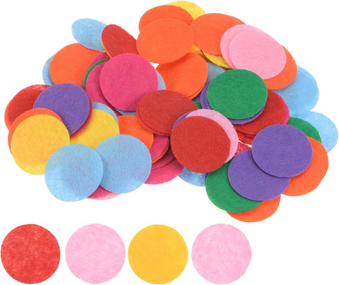 300pcs Round Felt Circles, 30mm 1-1/4" Pre Cut Felt Craft Pads Non-Woven Mini Felt Fabric Circles for DIY Sewing Handcraft Cut Projects Craft Fini...