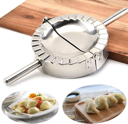 Stainless Steel Ravioli Mold Big Dumpling Press Maker Wonton Wrapper Pierogie Pie Crimper Pastry Dough Press Cutter,Goya Empanada Press Mold,Ravio...