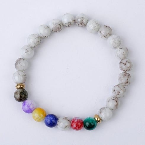 (4PCS) Handmade Healing Crystals Beads Bracelet Set - Elastic Yoga Bangle from Gemstones & Stones - Ideal for Positive Energy, 7 Chakra Balance - ...