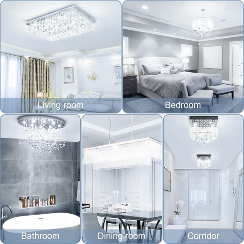 hansang 12 Pack G9 LED Bulb 6000K Cool Daylight for Crystal Chandelier, 4W 40Watt G9 Halogen Equivalent 1.77'' Height Short T4 Light Bulb with G9 ...