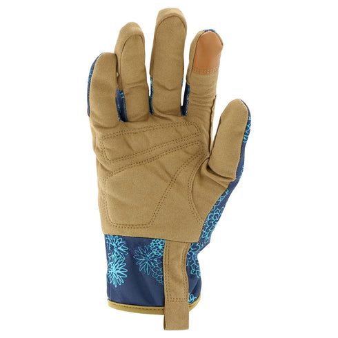Miracle Gro Women's High-Dexterity Gardening Work Gloves, Touchscreen Technologies, Abrasion Resistant, Comfort, Blue/Tan, Small (MG86207/WSM)...