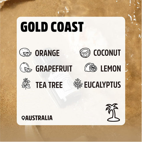 Essential Oils Set Gold Coast Series Set of 6 100% Pure Oils kit - Sweet Orange, Grapefruit, Lemon, Coconut, Tea Tree, Eucalyptus 10ML Suitable fo...