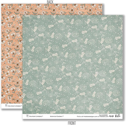 Pattern Paper Pack - Botanical Gardens - like Watercolor Florals - 16 Double-Sided 12"x12" Collection Includes 33 Patterns - Scrapbooking Card Mak...
