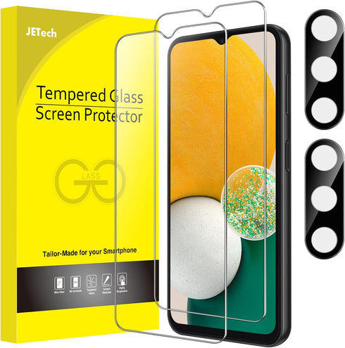 JETech Screen Protector for Samsung Galaxy A13 / A13 5G with Camera Lens Protector, Tempered Glass Film, HD Clear, 2-Pack Each......