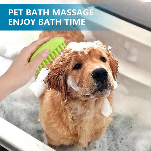 2 Pack Dog Bath Brush,Rubber Dog Shampoo Grooming Brush,Silicone Pet Wash & Massage Brushes,Dog Shower Wash Curry Brush for Long Short Hair,Medium...