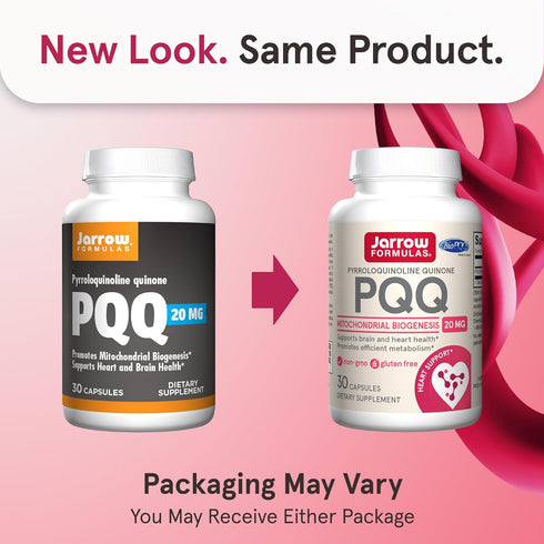 Jarrow Formulas PQQ 20 mg, Dietary Supplement, Heart, Brain, and Metabolism Support, 30 Veggie Capsules, 30 Day Supply...