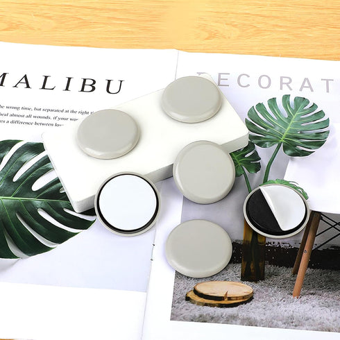 12pcs Easy Gliders for Furniture 2 inches Moving Pads on Carpet Moving Sliders for Heavy Furniture Self Adhered Beige Sliders for Hardwood Glides ...