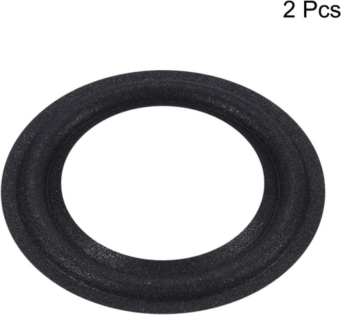 MECCANIXITY Rubber Speaker Foam Edge Surround Rings 3 Inch 47mm x 75mm Perforated Subwoofer Rings Replacement Parts for Speaker Repair or DIY Blac...