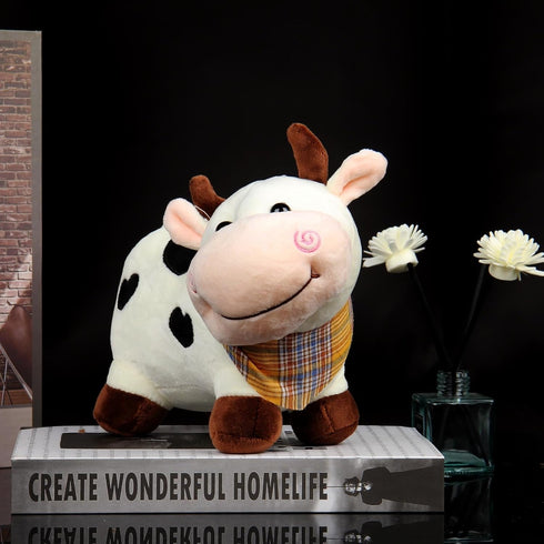 Cow Plush Toy Cow Stuffed Animal Cute Soft Plush Cow Toy 10.5 Inch Cow Plush Stuffed Animal Plush Toy Cow Doll, Gift for Kids, Boys, Girls...