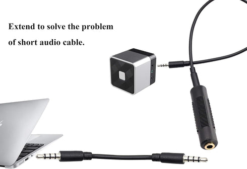 3.5mm Headphone Adapter, 4 Poles 3.5mm 1/8'' Female to Female Aux TRRS Stereo Audio Connector for Earphone, Headset Adapter, Smartphone, Laptop, T...