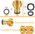 Garden Water Pipe Quick Connect, No-Leak 3/4 Inch GHT Thread Fitting Water Hose Female Adapter, Heavy-Duty Rust Resistant Brass Water Pipe Connect...