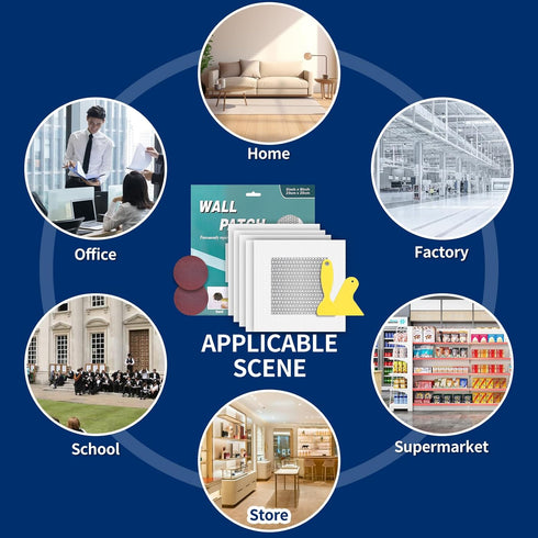 Yuukai 5pcs Drywall Patch Kit (8" x 8"), Self-Adhesive Fiberglass Wall Repair Patch Kit & Aluminum Metal Sheet Drywall Patch, Quick Repair Large H...