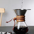 Coffee Brewer,Pour Over Coffee Maker 400ml Double Filter Wooden Sleeve Coffee Brewer Filter Suitable for Home Cafe Parties...