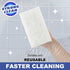 Handled Bath Scrubber, Bathroom Scouring Pad, Heavy Duty Cleaning Sponge Scrub Brush, Non-Scratch Remove Soap Scum, for Cleaning Shower Tile Batht...