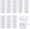 Augshy Small Slime Containers With Lids, 50 Pack Hawaiian Shaved Ice Mold Jello Shot Cups Condiment Containers Plastic Portion Cups with Lids for ...