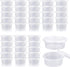 Augshy Small Slime Containers With Lids, 50 Pack Hawaiian Shaved Ice Mold Jello Shot Cups Condiment Containers Plastic Portion Cups with Lids for ...